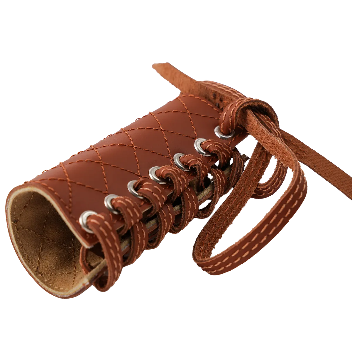 Natural Tan Diamond Grip leather motorcycle handle grip covers