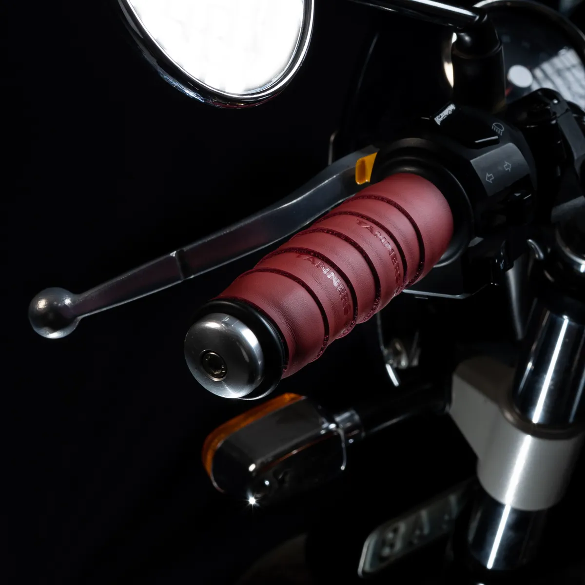 Plain  Handle Grip Wraps on motorcycle