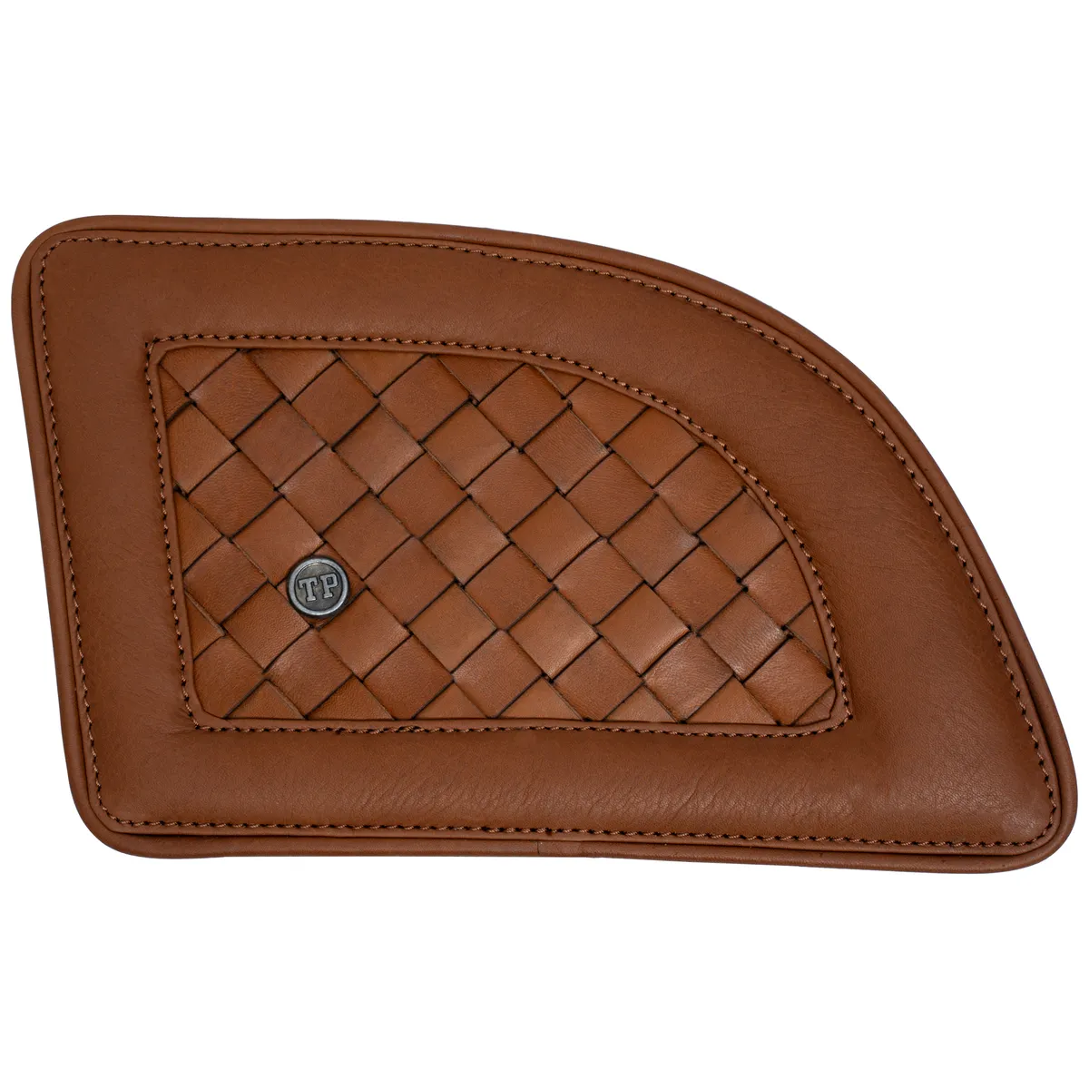 Handweaved Leather Tank Pad for Royal Enfield Continental GT 650 | Tanners Pride — Handcrafted Leather Motorcycle Accessory by Tanners Pride