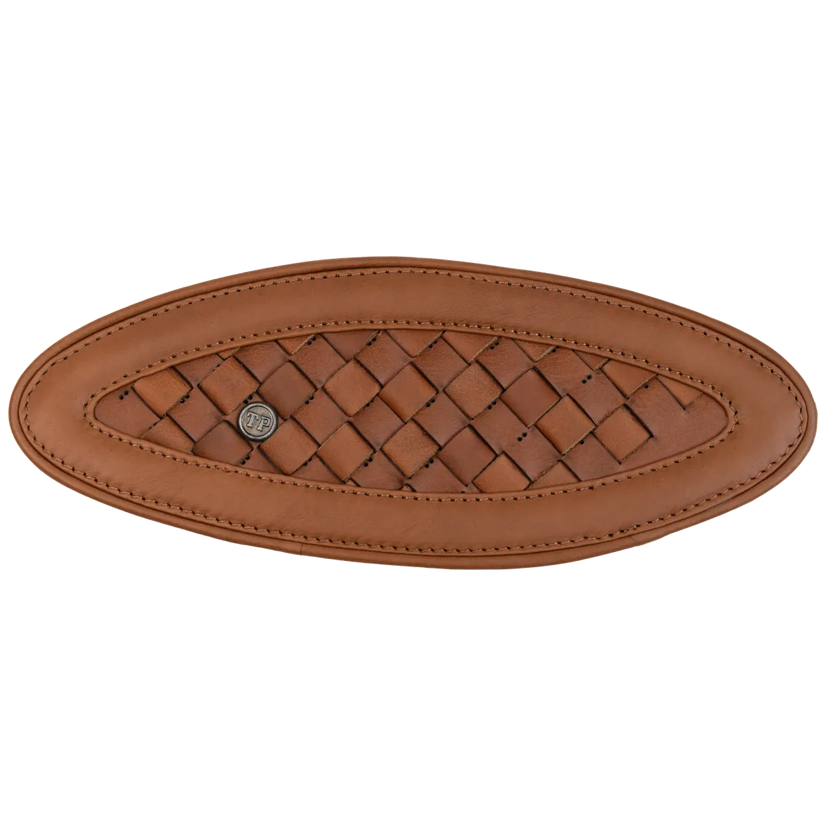 Natural Tan Handweaved leather motorcycle tank pad for Royal Enfield Hunter 350