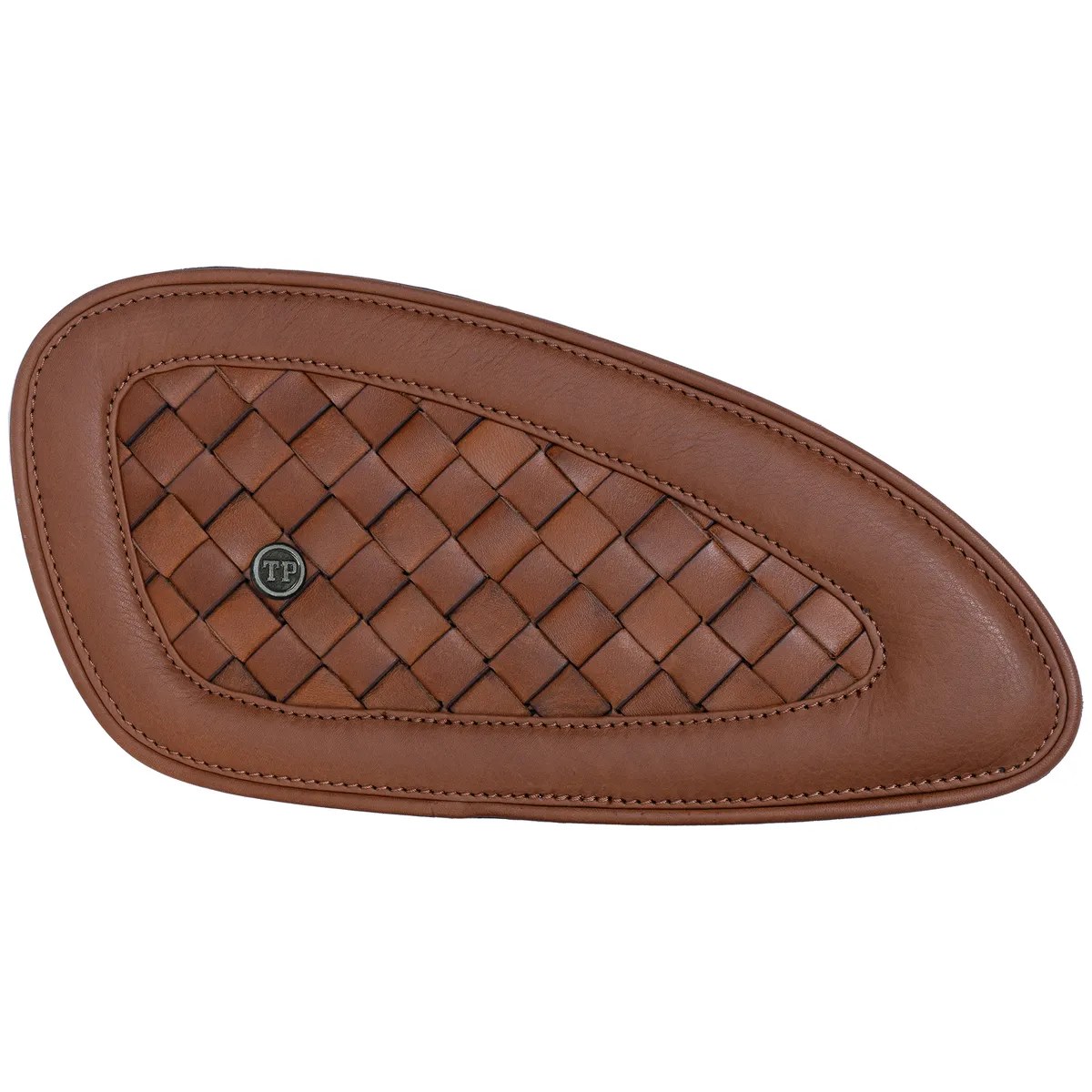 Handweaved Tankpads (Interceptor 650) — Handcrafted Leather Motorcycle Accessory by Tanners Pride