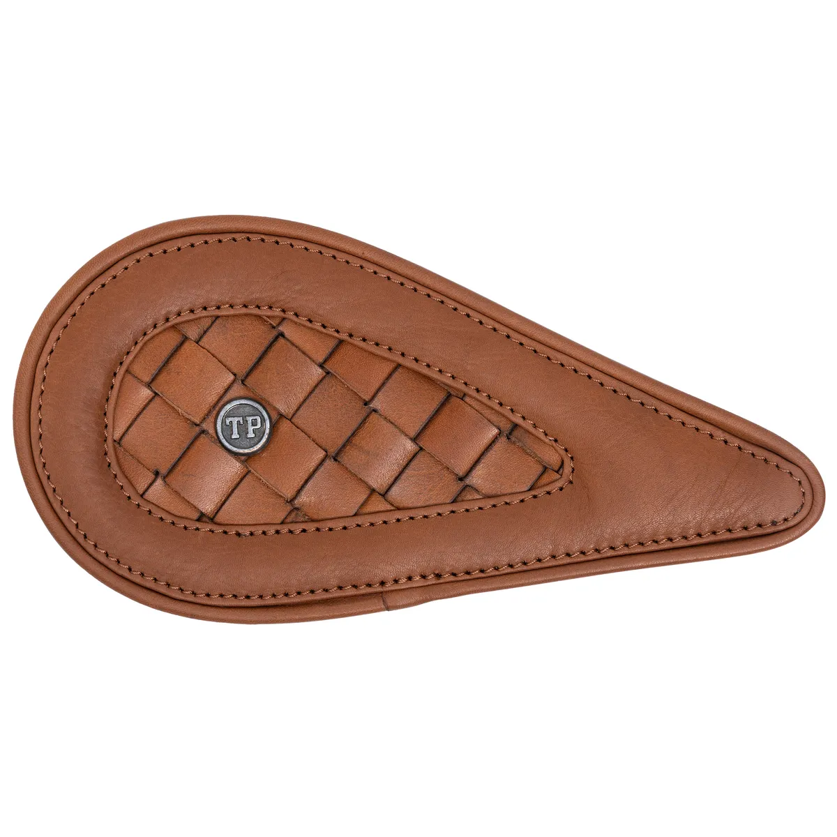 Handweaved Tankpads (Super Meteor 650) — Handcrafted Leather Motorcycle Accessory by Tanners Pride