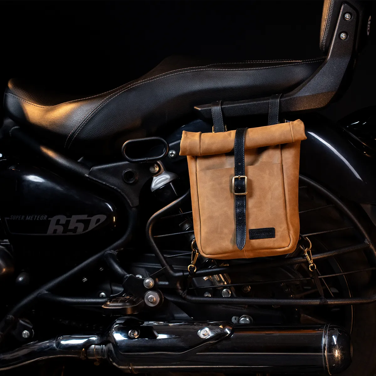 Mini Leather Motorcycle Pannier Bag | Compact Saddle Bag — Handcrafted Leather Motorcycle Accessory by Tanners Pride