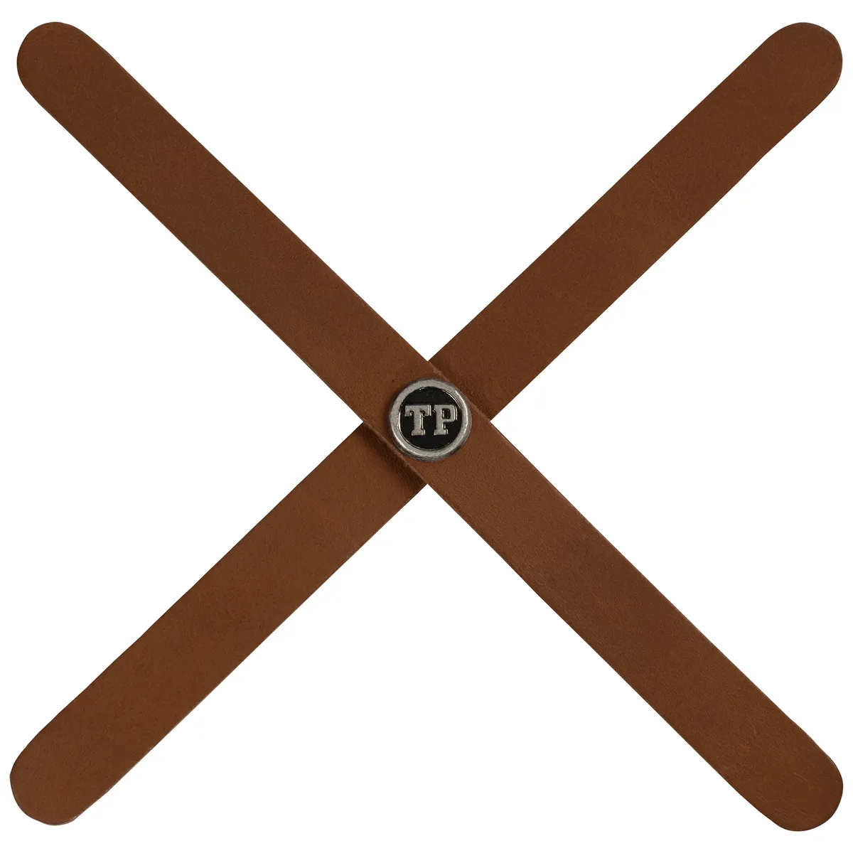 Plain Headlight Cross — Handcrafted Leather Motorcycle Accessory by Tanners Pride
