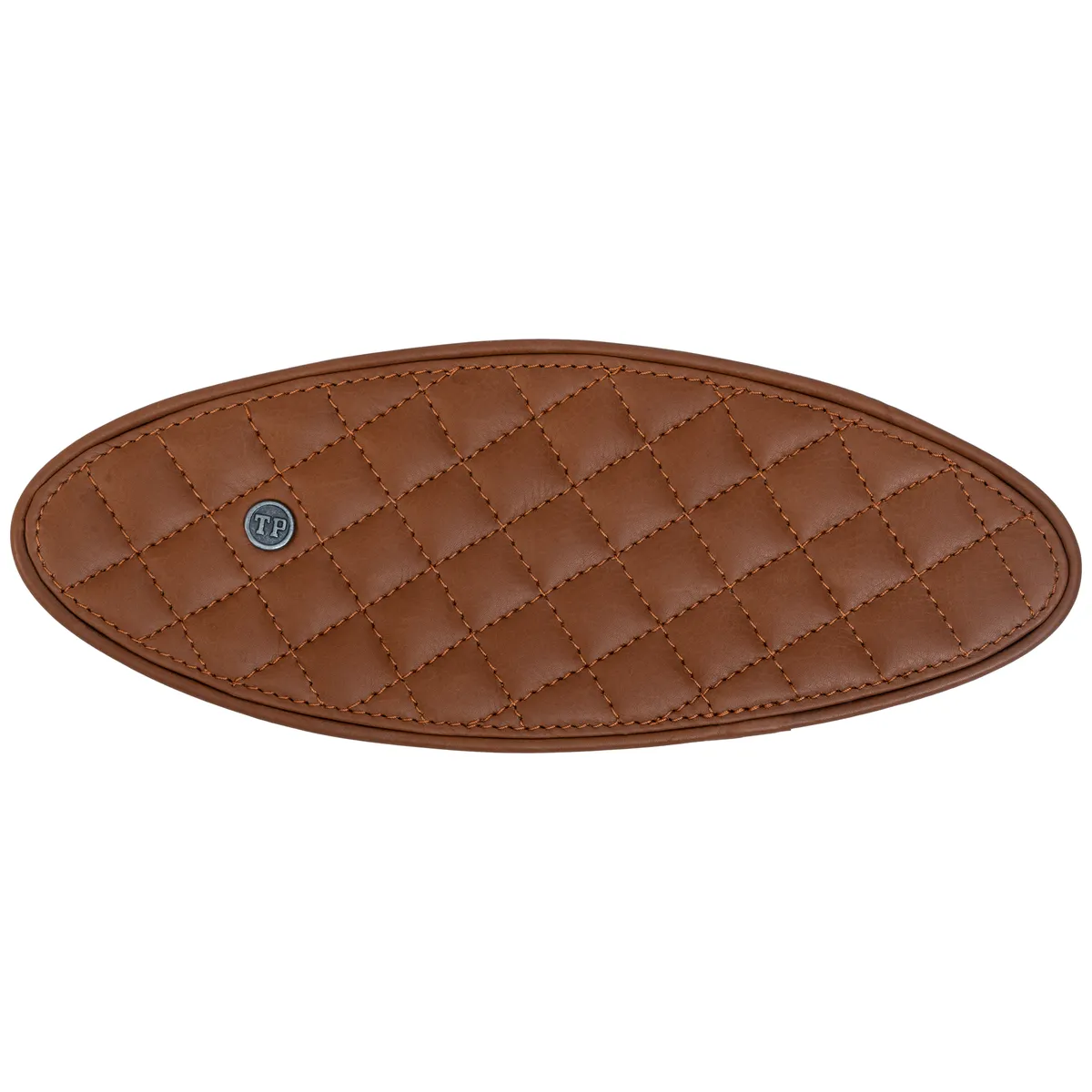 Raised Diamond Tankpad (Hunter 350) — Handcrafted Leather Motorcycle Accessory by Tanners Pride
