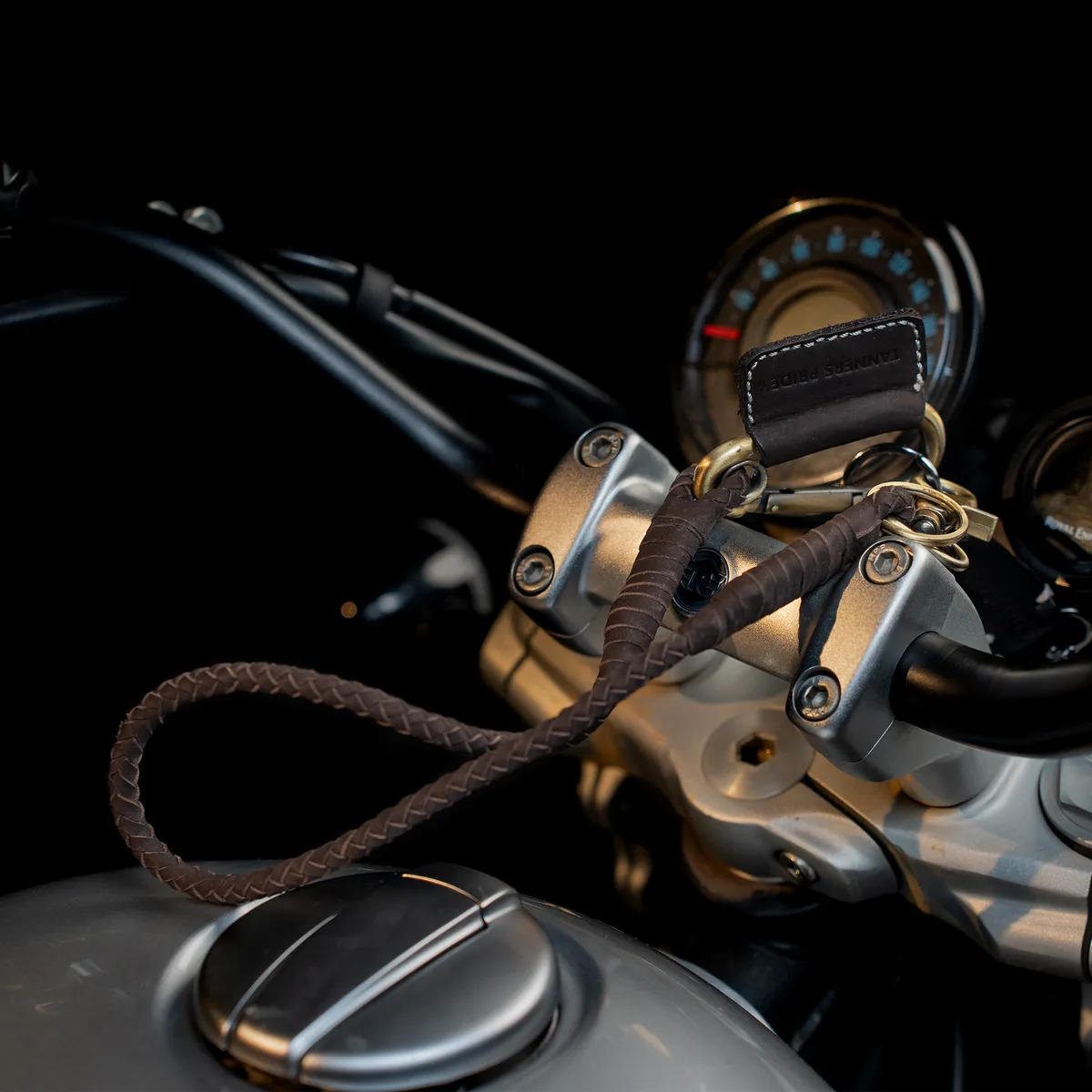 Hunter Leather Keychain | Premium Handmade Leather Key Holder — Handcrafted Leather Motorcycle Accessory by Tanners Pride