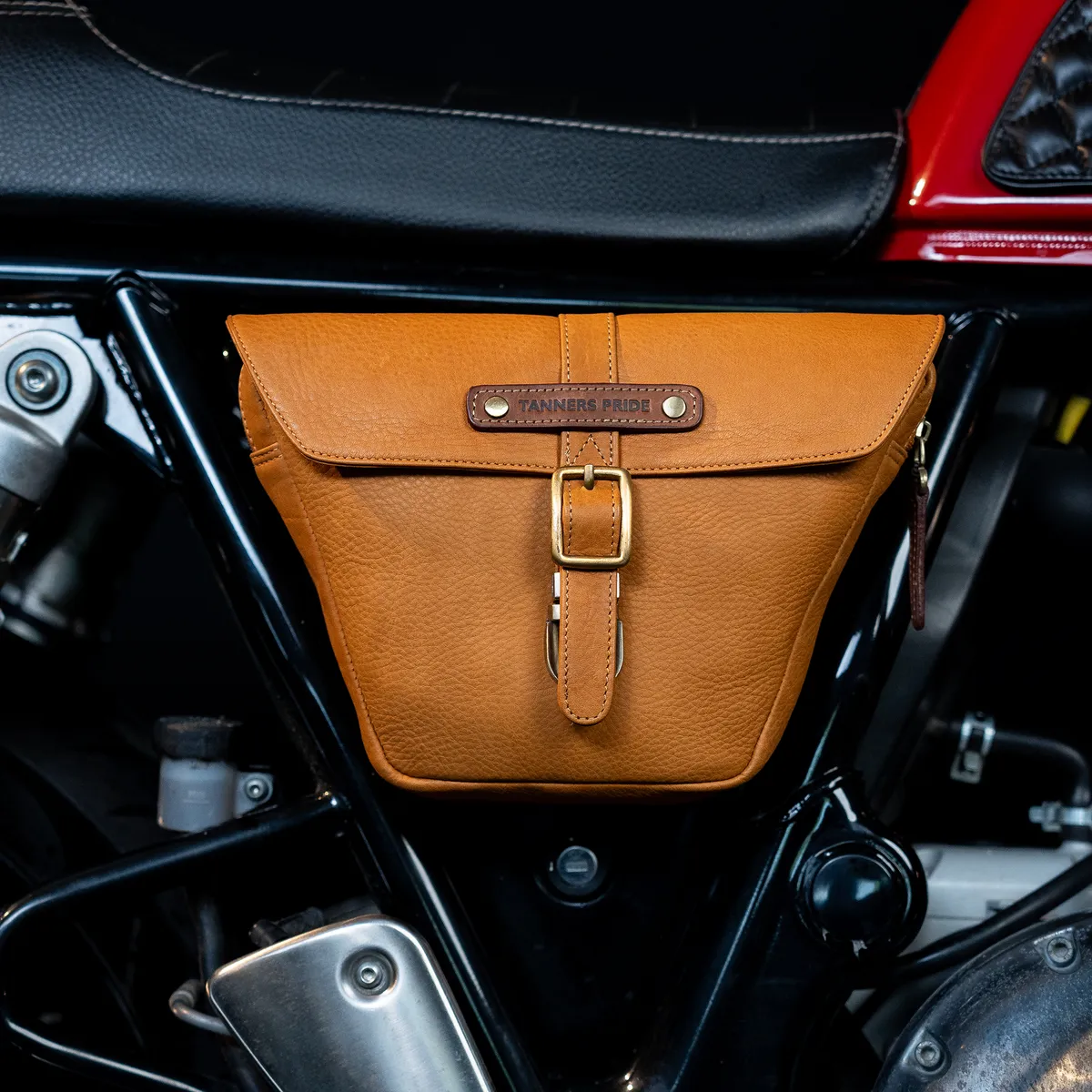 Side Panel Wing Bag — Handcrafted Leather Motorcycle Accessory by Tanners Pride